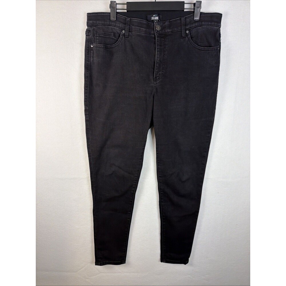 LuLaRoe Magic Waist Skinny Jeans Womens 34 Black High Rise Stretch Denim Pants
